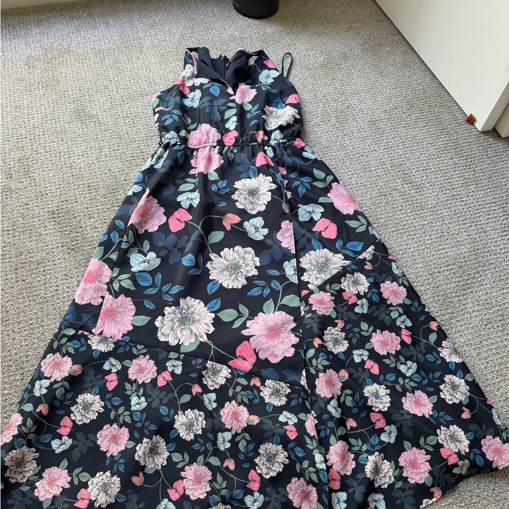 Vince Camuto Navy and Cream Dress